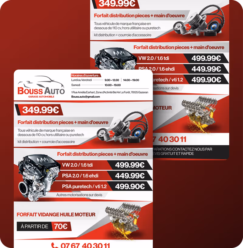 Projet Bouss Auto réalisé par Design Elite