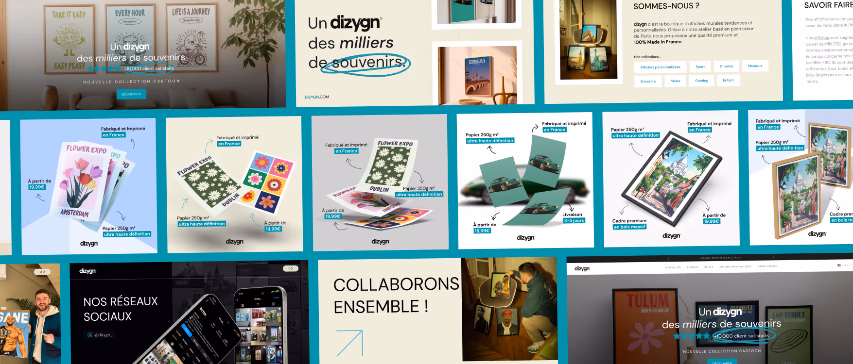 Image d'en-tête du cas client Dizign par Design Elite