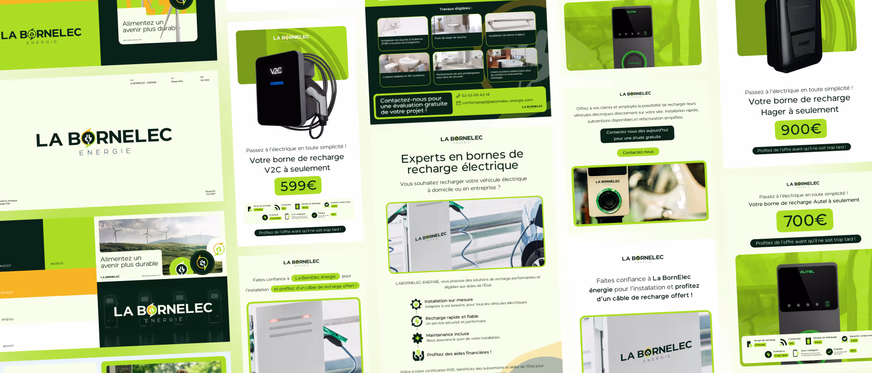 Image d'en-tête du cas client La BorneElec Énergie par Design Elite