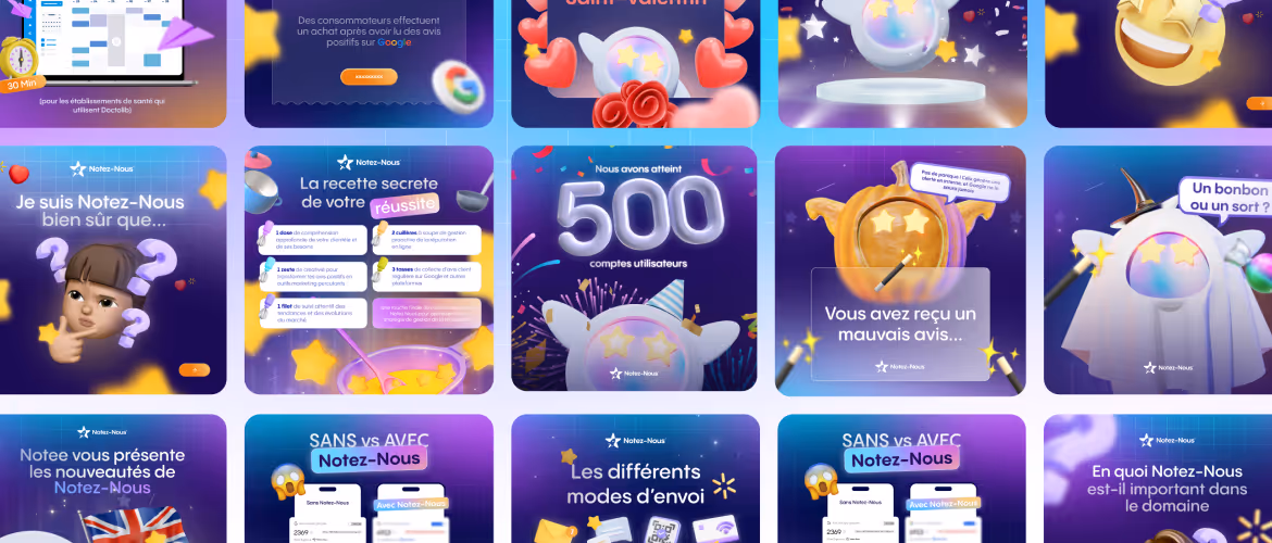 Image d'en-tête du cas client Notez-Nous par Design Elite