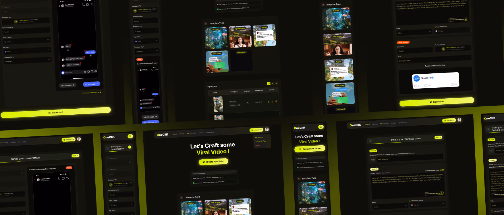 Image d'en-tête du cas client One Clik par Design Elite