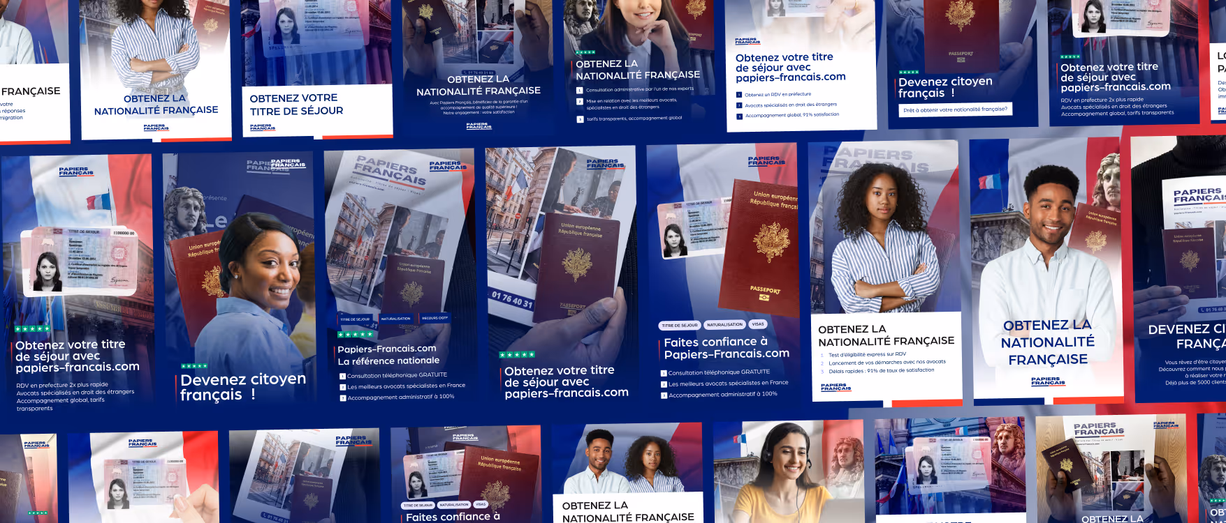 Image d'en-tête du cas client Papiers Français par Design Elite