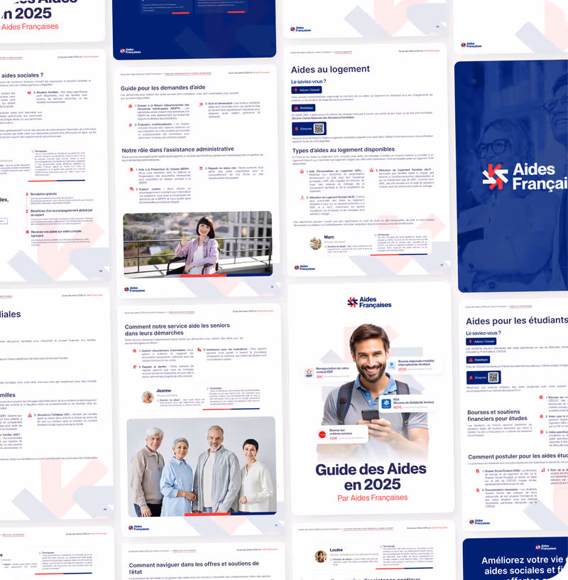 Projet Aides francaises réalisé par Design Elite