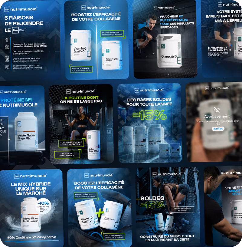 Projet Nutrimuscle réalisé par Design Elite