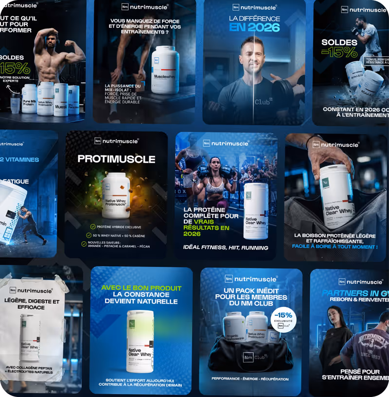 Projet Nutrimuscle réalisé par Design Elite
