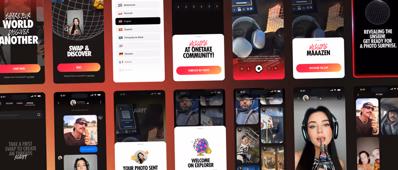 Image d'en-tête du cas client OneTake par Design Elite