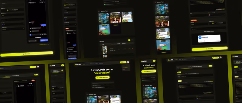 Image d'en-tête du cas client One Clik par Design Elite