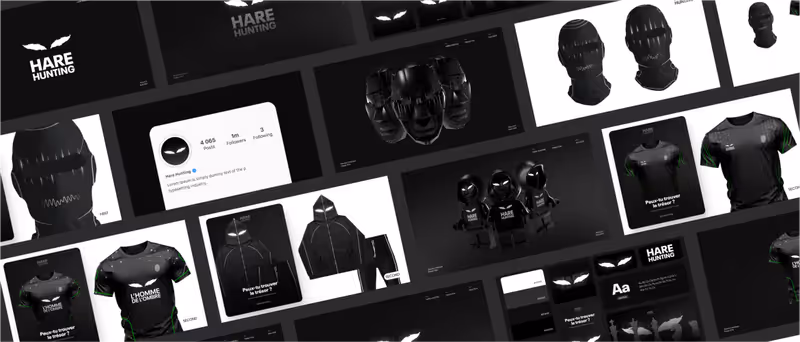 Image d'en-tête du cas client Hare Hunting par Design Elite